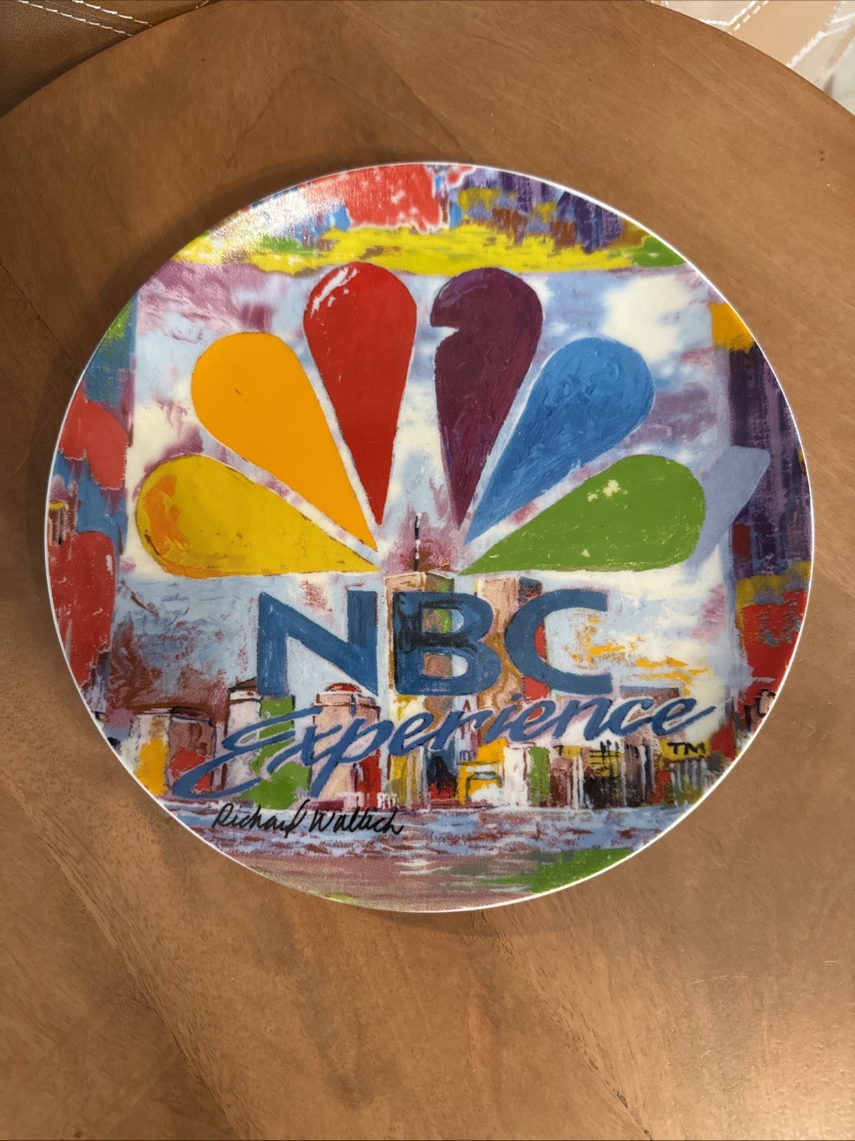 Vintage NBC Experience Store Souvenir Plate Rockefeller Plaza NYC-RichardWallich