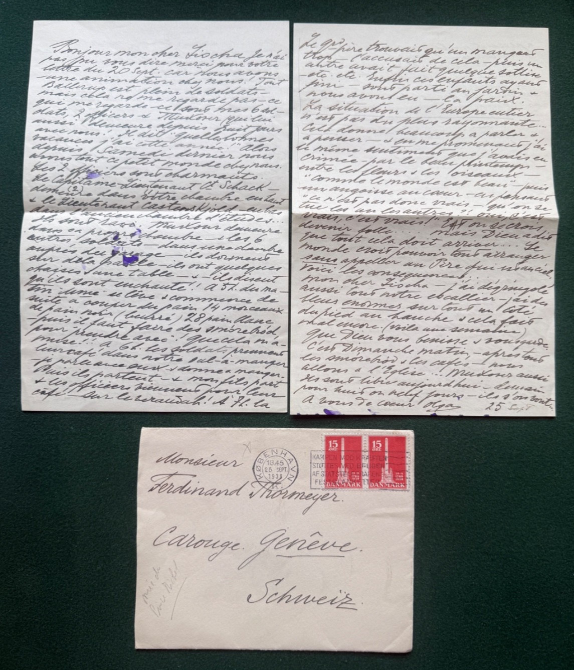 Grand Duchess Olga Romanov Imperial Russian Antique Signed Letter WWII Military