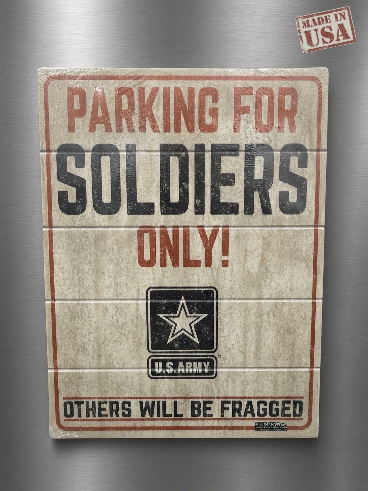 12x16 Wood Wall Sign Plaque United States Army Soldiers Parking Only Made In USA