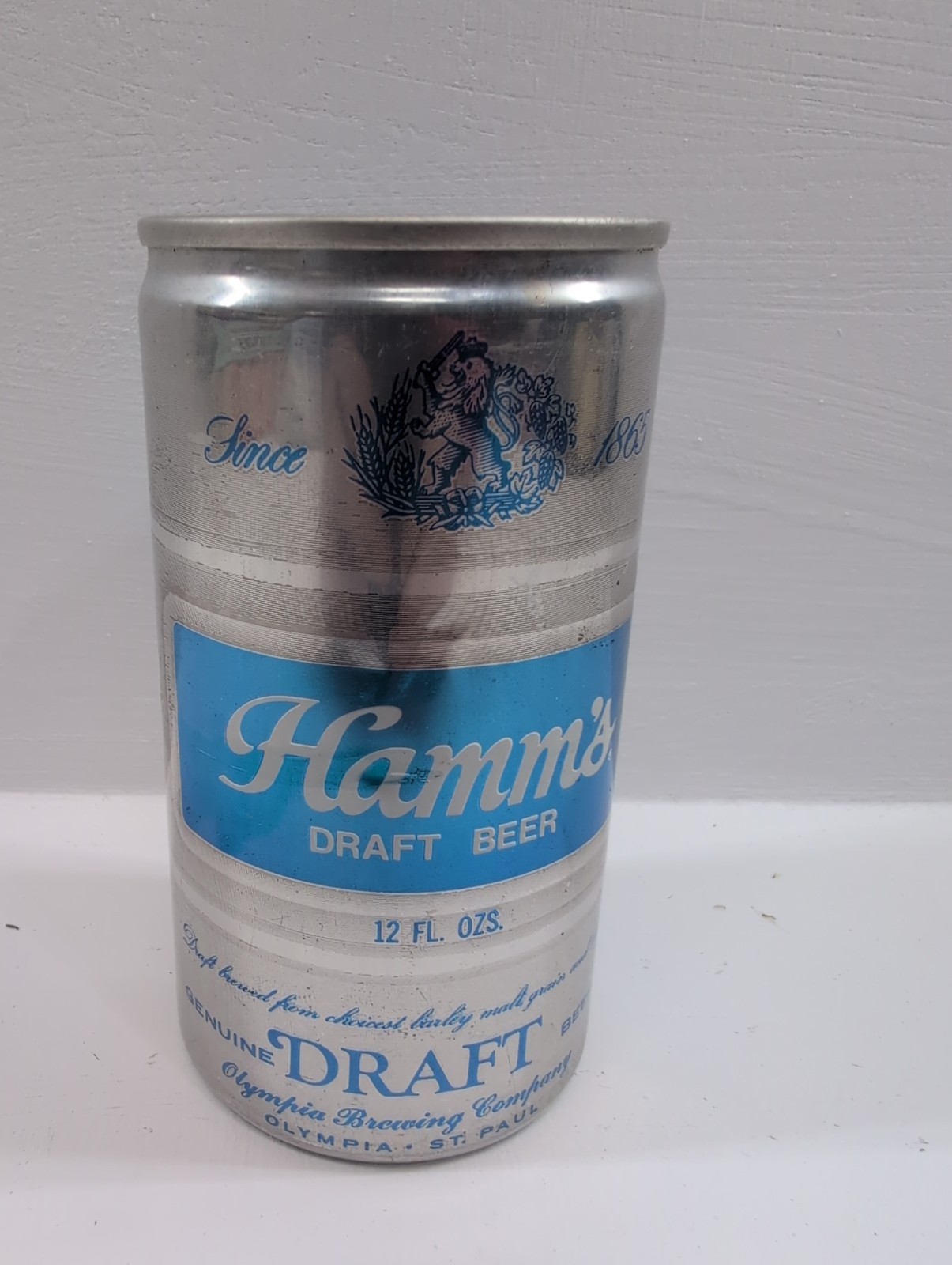 Vintage Hamm\'s Draft Empty Pull Top Beer Can