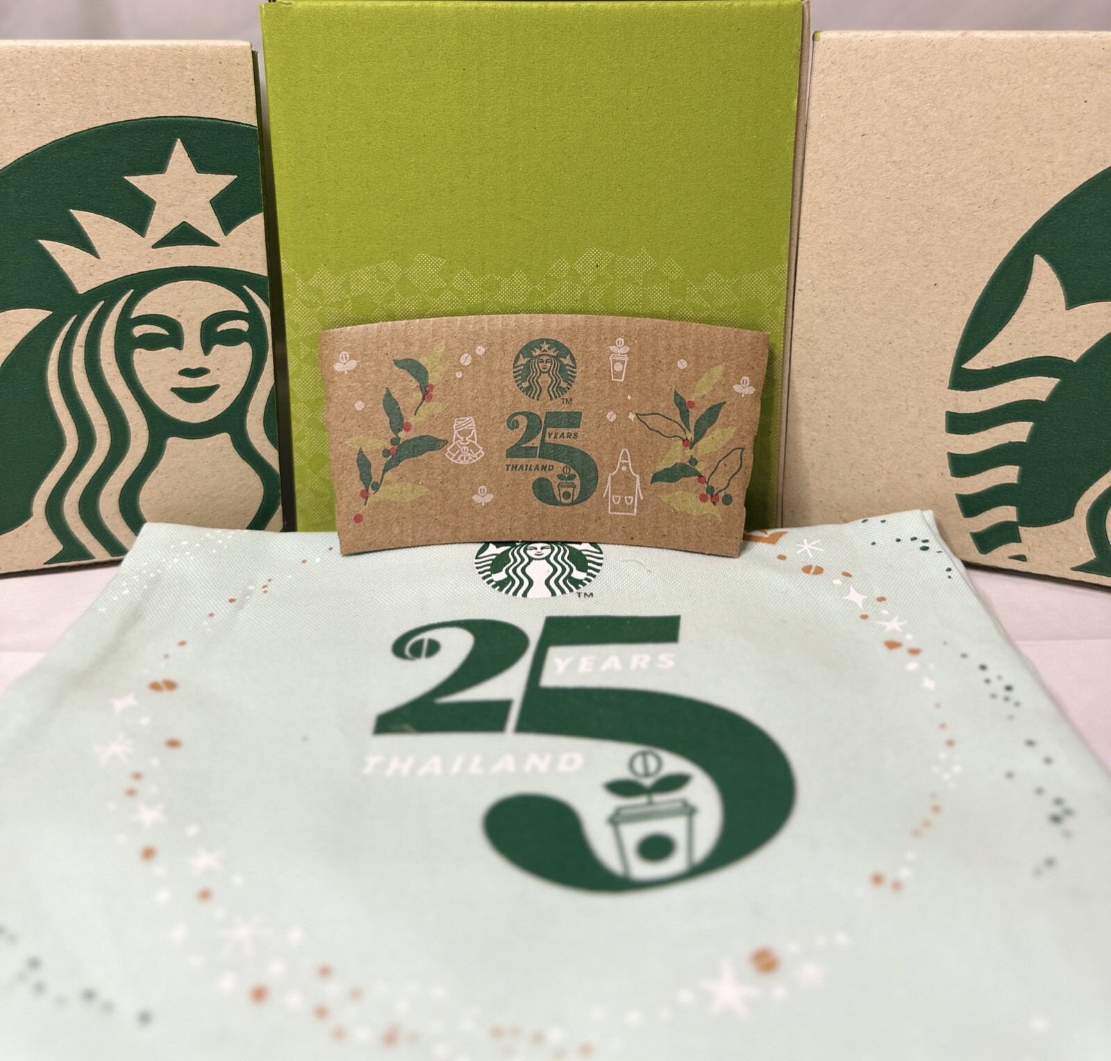 Starbucks Brown Thailand Exclusive Special 25th Anniversary Cup Sleeve 2023 Starbucks Brown Thailand Exclusive Special 25th Anniversary Cup Sleeve 2023