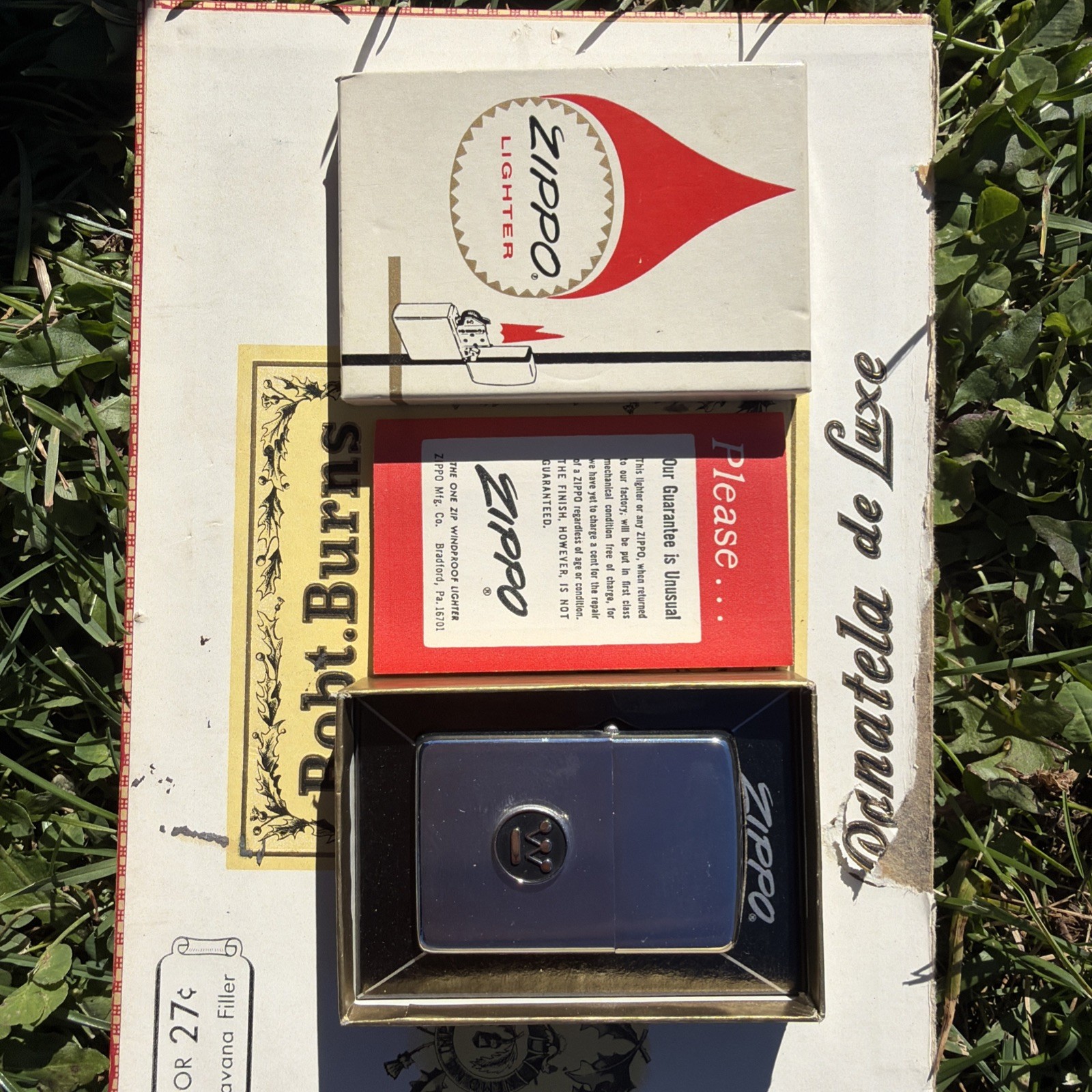 VTG Zippo Lighter  w/Westinghouse Advertiser Logo Box/Instructions