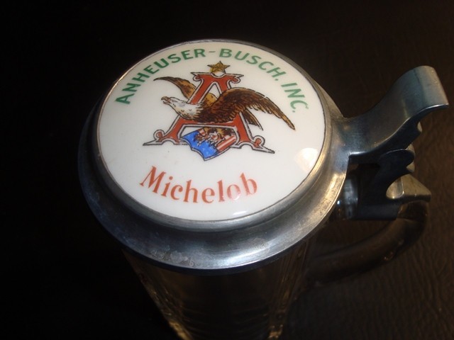 Circa 1933 Anheuser-Busch Michelob Porcelain Insert Stein, St. Louis, Missouri Circa 1933 Anheuser-Busch Michelob Porcelain Insert Stein, St. Louis, Missouri