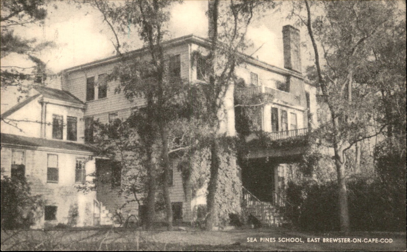 East Brewster-on-Cape-Cod MA Sea Pines School c1930s-40s Vintage Postcard