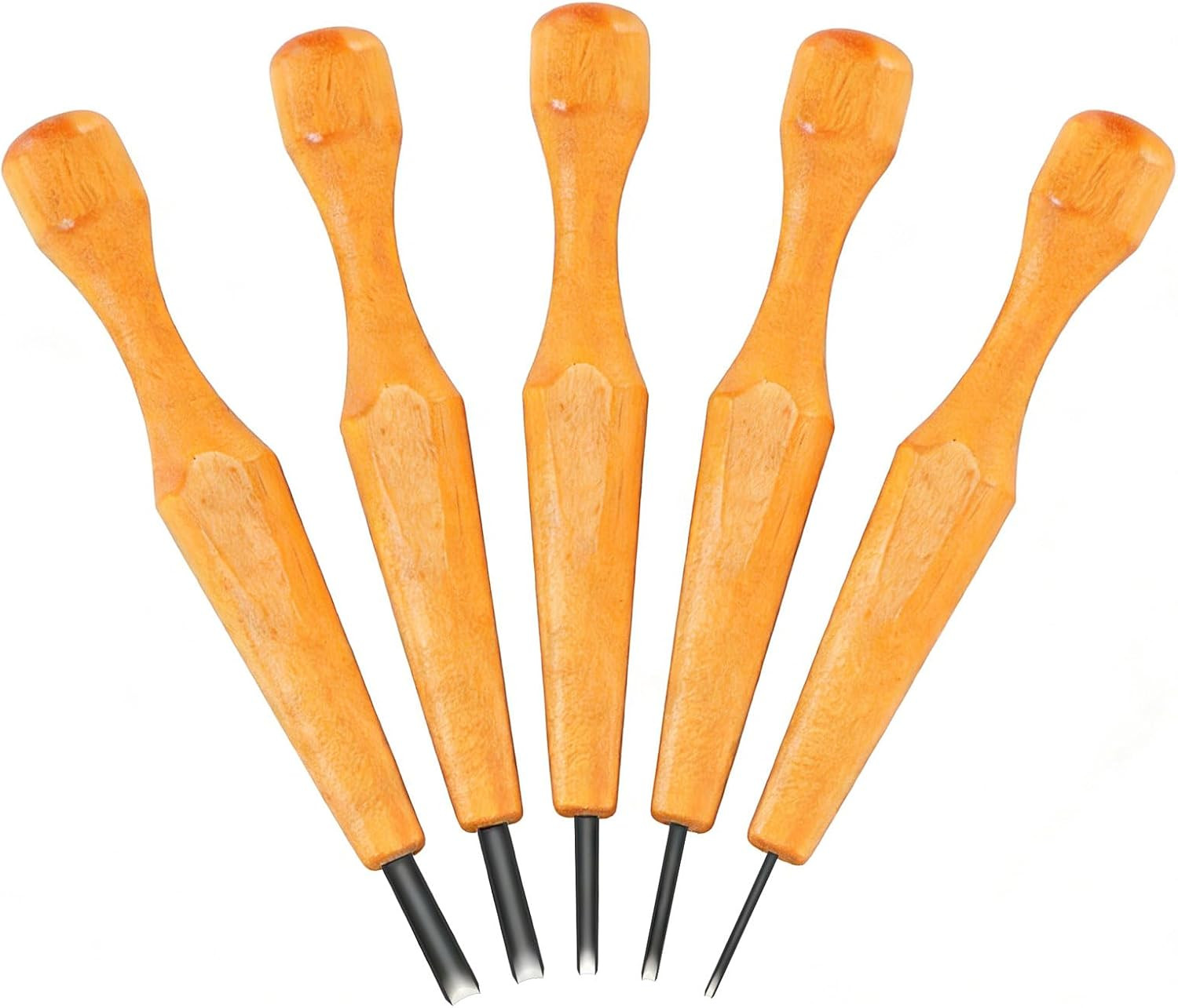 5 Pcs Linocut Tools Set – Premium Half round U-Shaped Chisels in 2.5Mm, 3.5Mm, 4