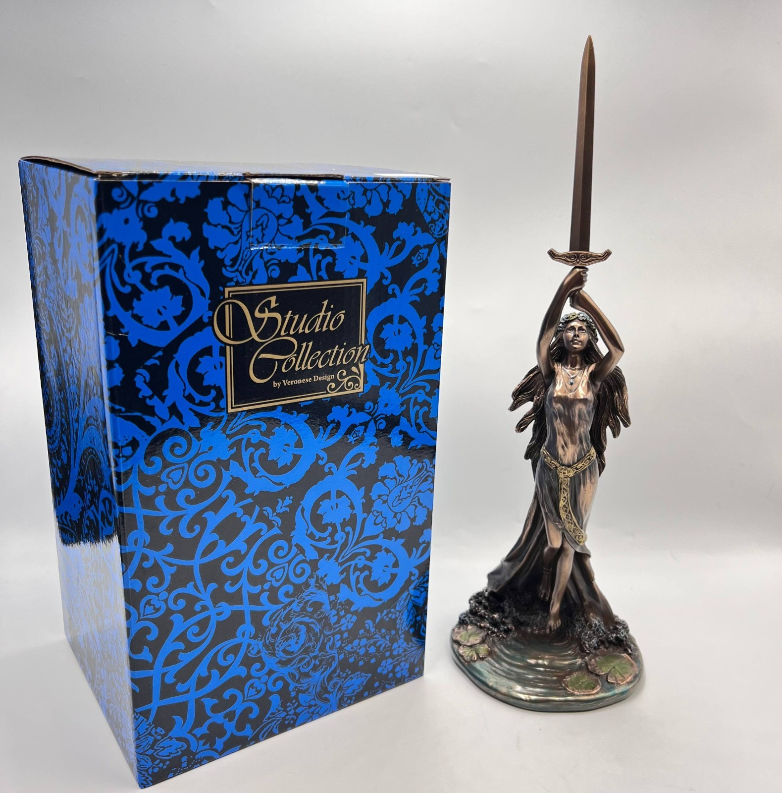 Veronese Lady of the Lake Excalibur Sword Statue Arthurian Legend Figure 13\
