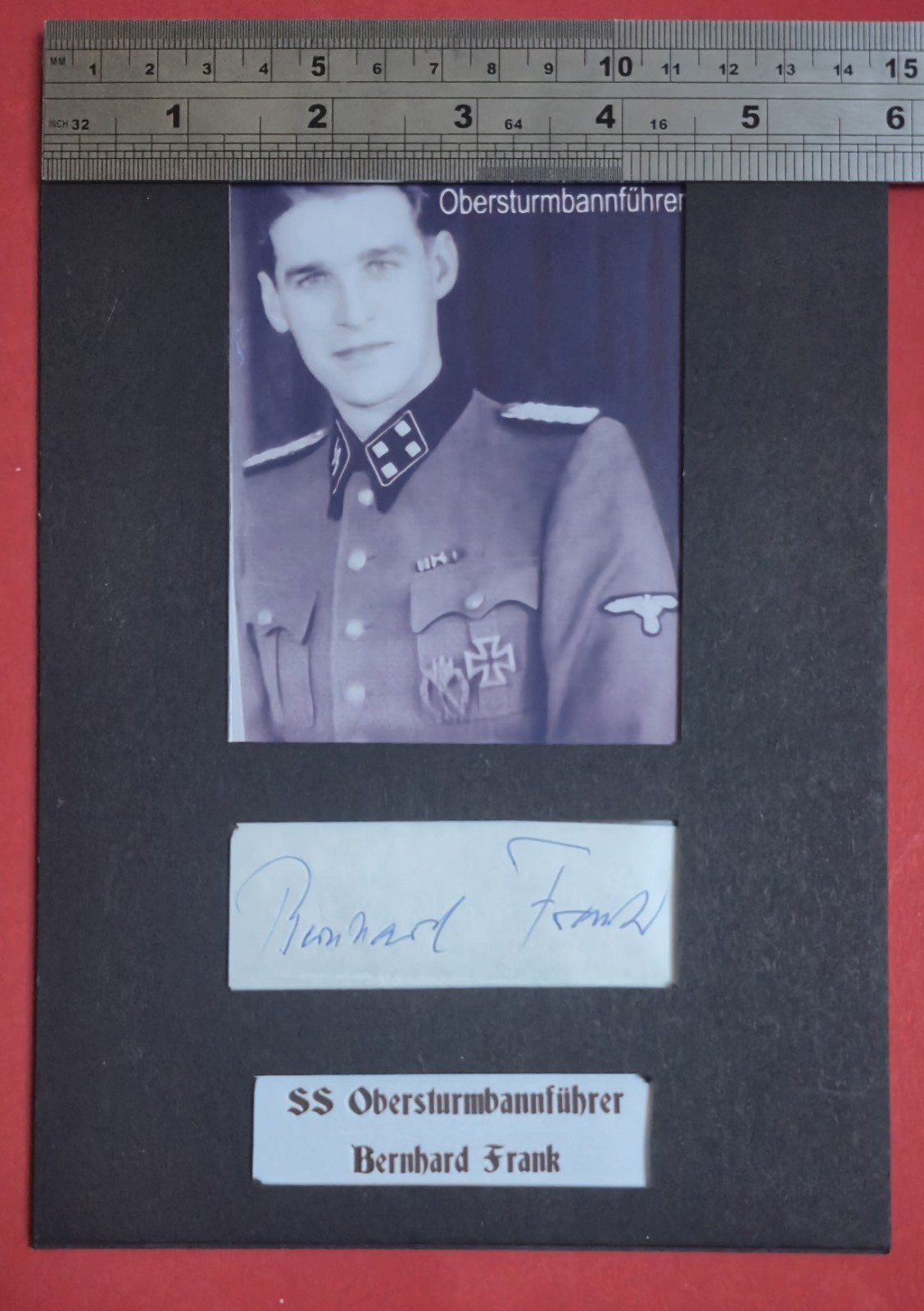 WW2 GERMAN BERNHARD FRANK HAND SIGNED AUTOGRAPH RARE LOA EAGLES NEST COMMANDER