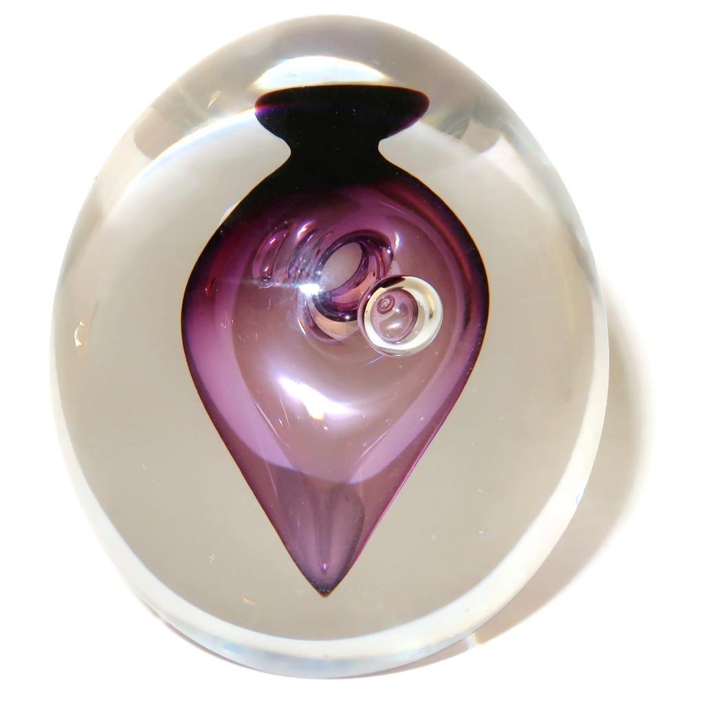 Studio Ahus Art Glass,1994, Hanne Dreutler & Arthur Zirnsack, Paperweight 3 1/2\