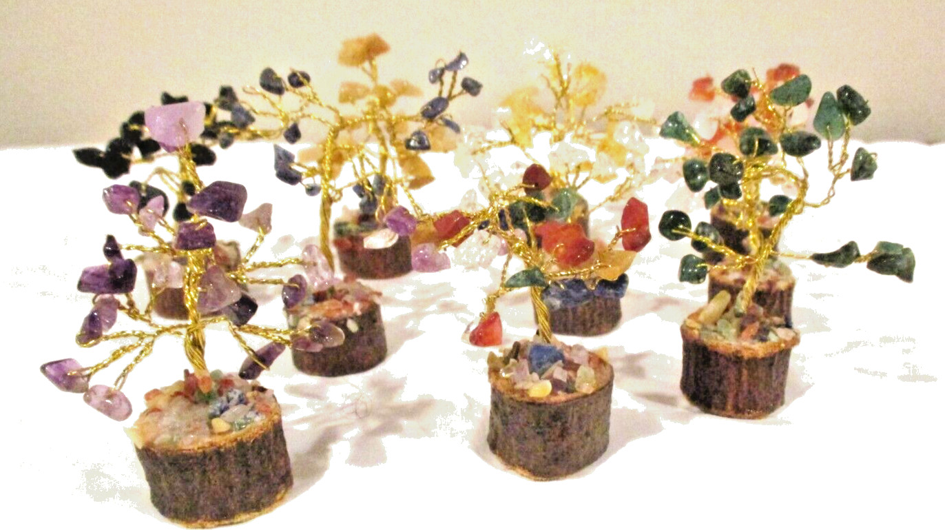 Karma Pledge 10 Mini Crystal Trees of Life