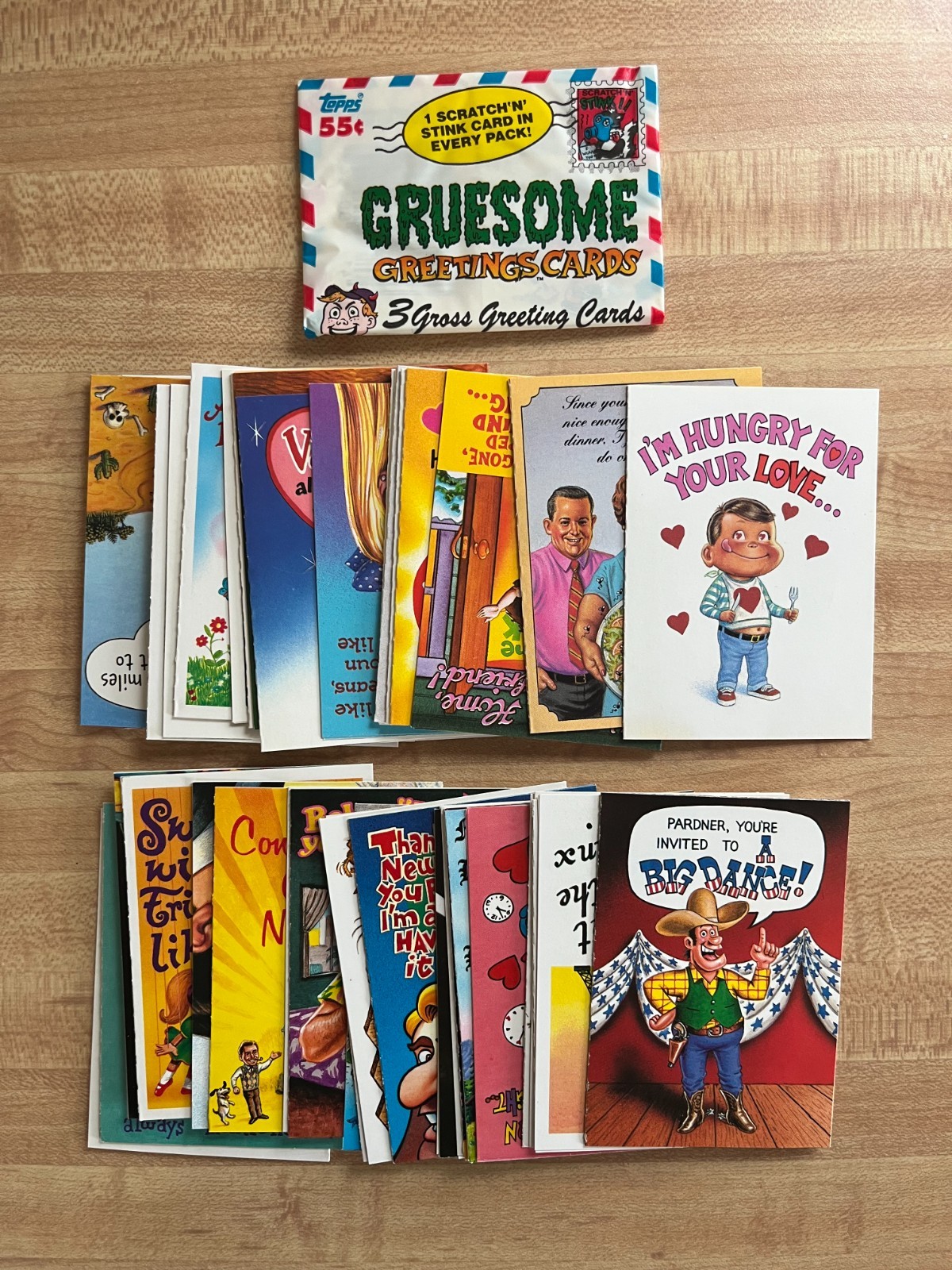 1992 Topps Gruesome Greeting Cards 44 card Set w/ Wrapper NrMt 1992 Topps Gruesome Greeting Cards 44 card Set w/ Wrapper NrMt