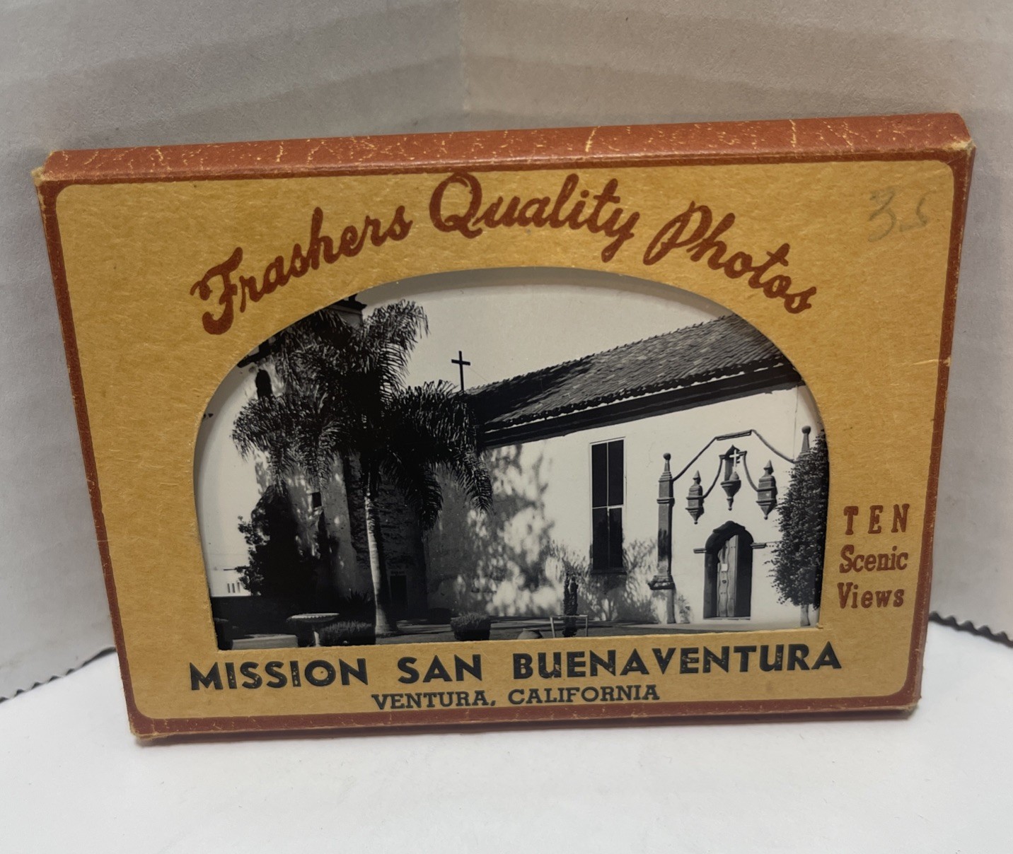 Vintage Frashers Quality Photos Mission San Buena Ventura Cal.10 Scenic Views