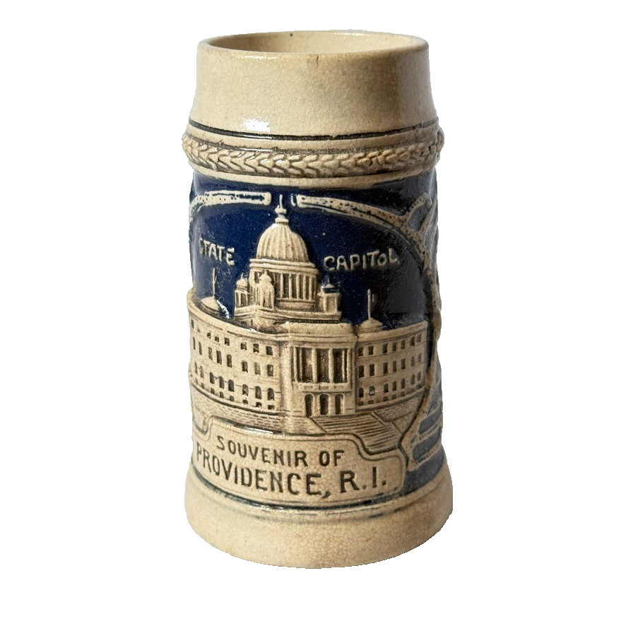 PROVIDENCE RI RHODE ISLAND BEER STEIN GERMANY POTTERY ANTIQUE SOUVENIR CUP PROVIDENCE RI RHODE ISLAND BEER STEIN GERMANY POTTERY ANTIQUE SOUVENIR CUP