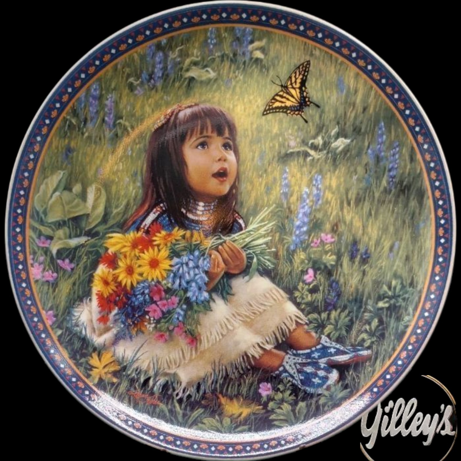 Collector Plate Little Butterfly by Bradford Exchange Mint Condition COA Og Box