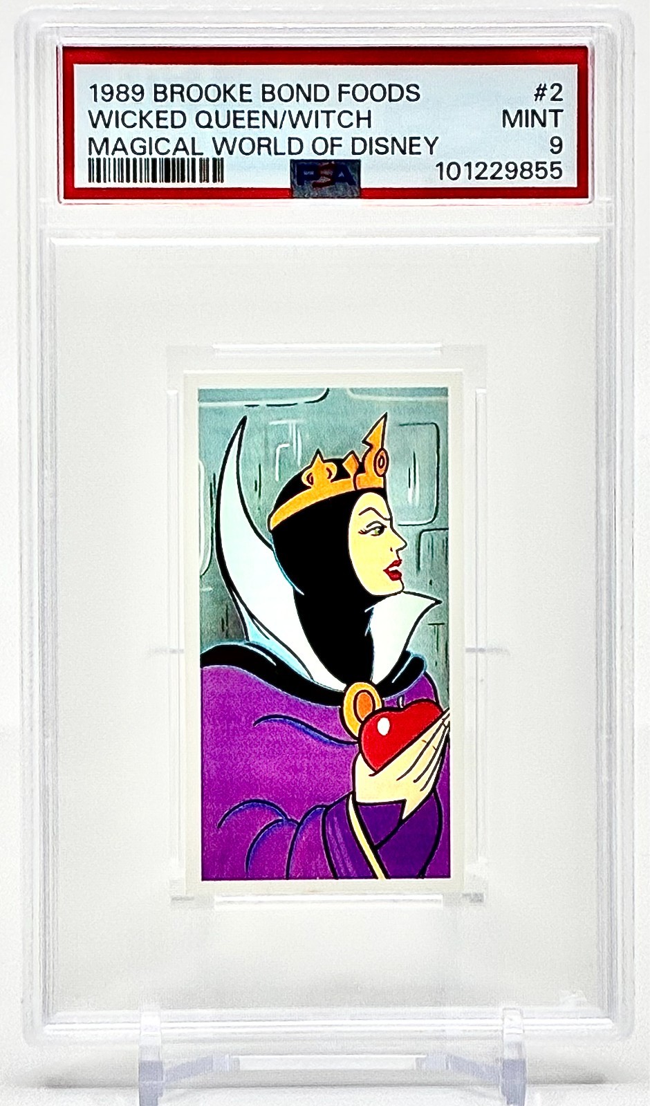 Wicked Queen/Witch - 1989 Brooke Bond Foods Magical World of Disney #2 - PSA 9 Wicked Queen/Witch - 1989 Brooke Bond Foods Magical World of Disney #2 - PSA 9