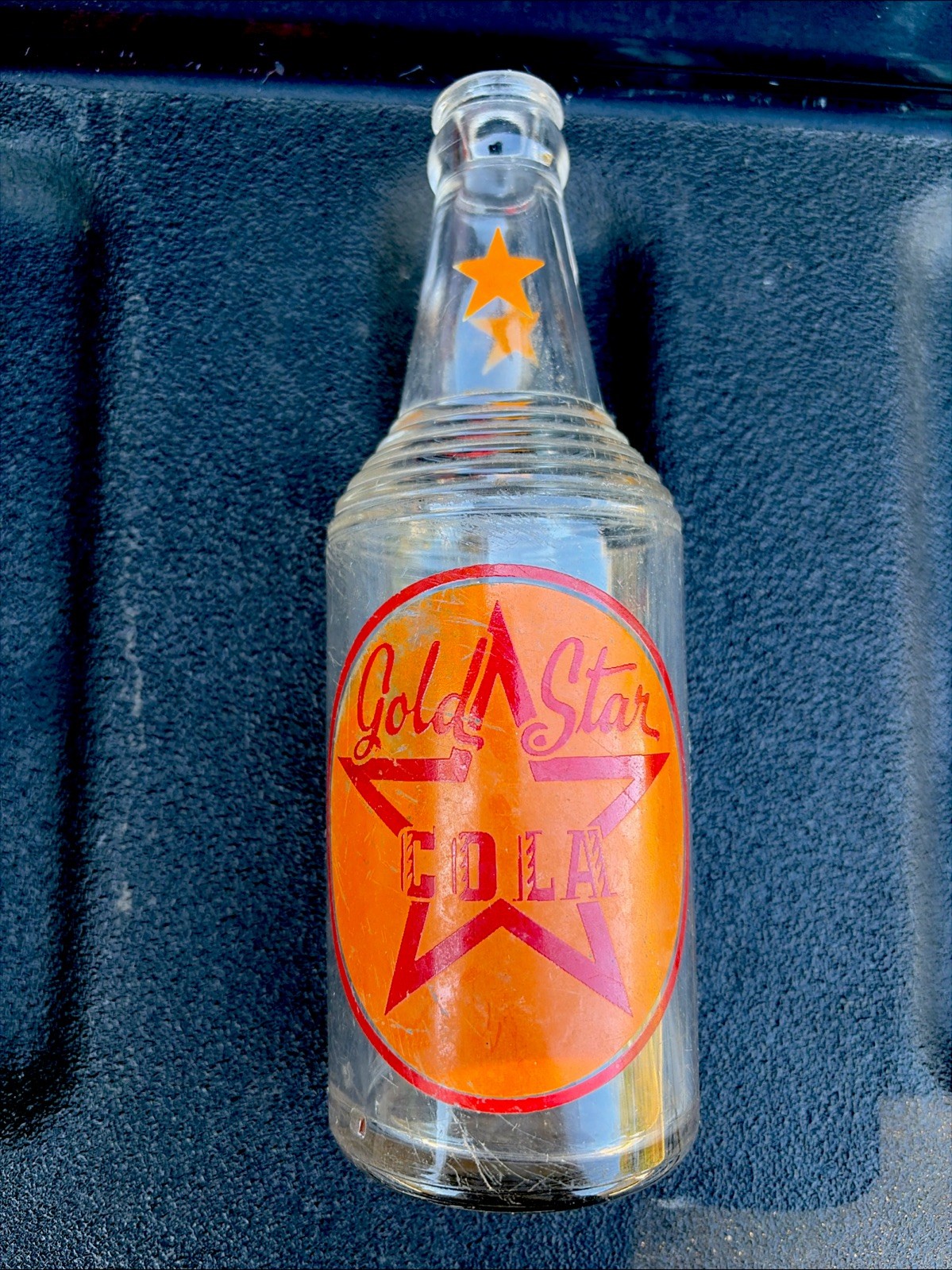 RARE  ANTIQUE GOLD STAR COLA SODA  BOTTLE 