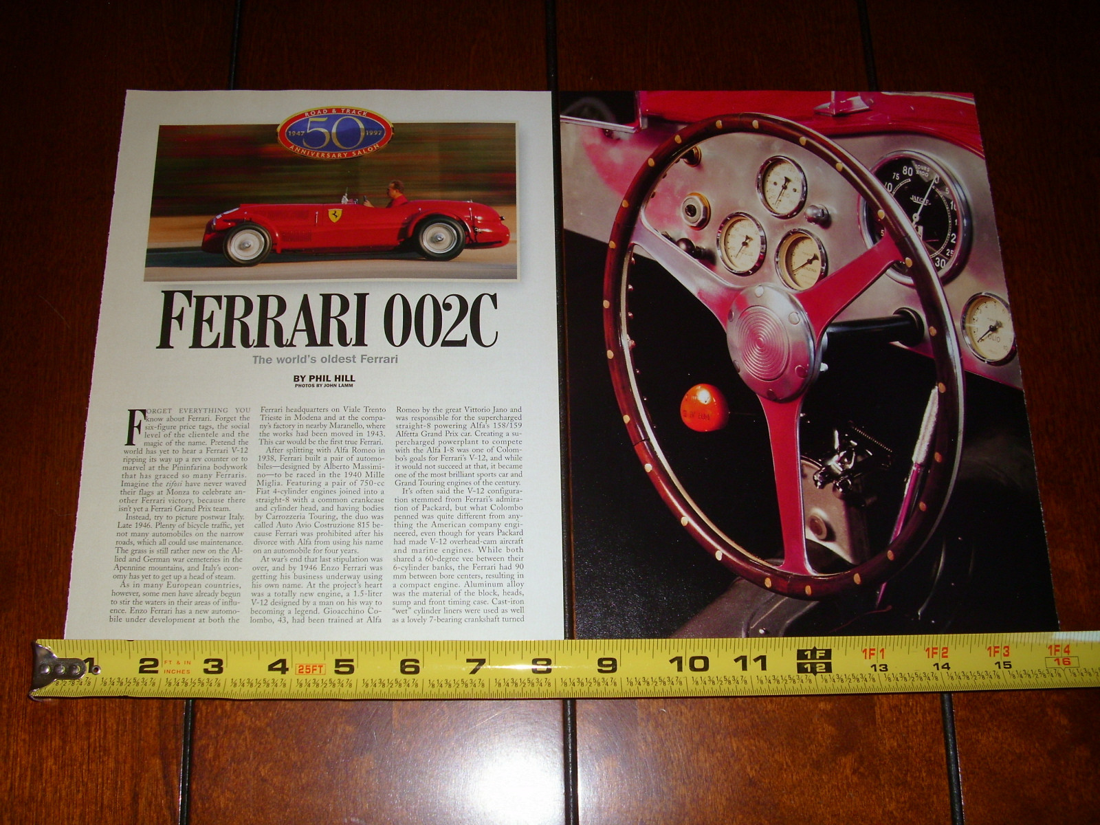1947 FERRARI 002C V12 - ORIGINAL 1997 ARTICLE 1947 FERRARI 002C V12 - ORIGINAL 1997 ARTICLE