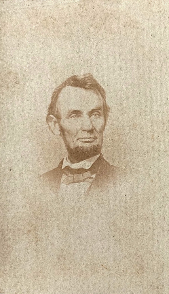 Antique 1864 Abraham Lincoln CDV Photo Ostendorf O-92 Civil War SJ & CW Hallett