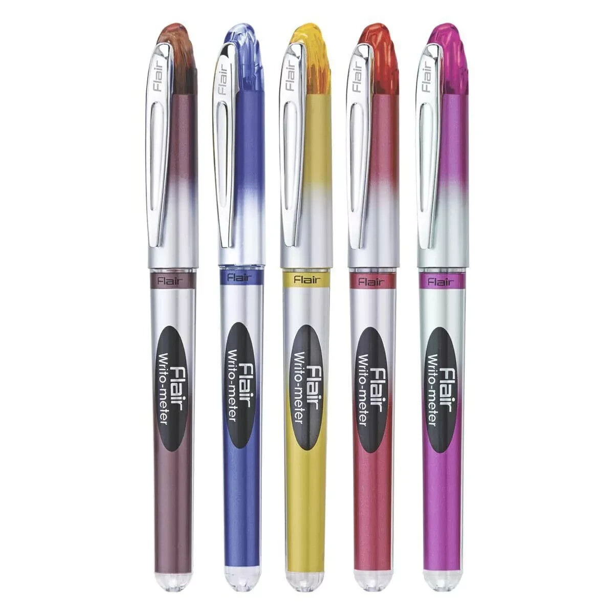 FLAIR Writometer 0.6mm Ball Pen Box Blue Ink, Pack of 5 Pens FLAIR Writometer 0.6mm Ball Pen Box Blue Ink, Pack of 5 Pens