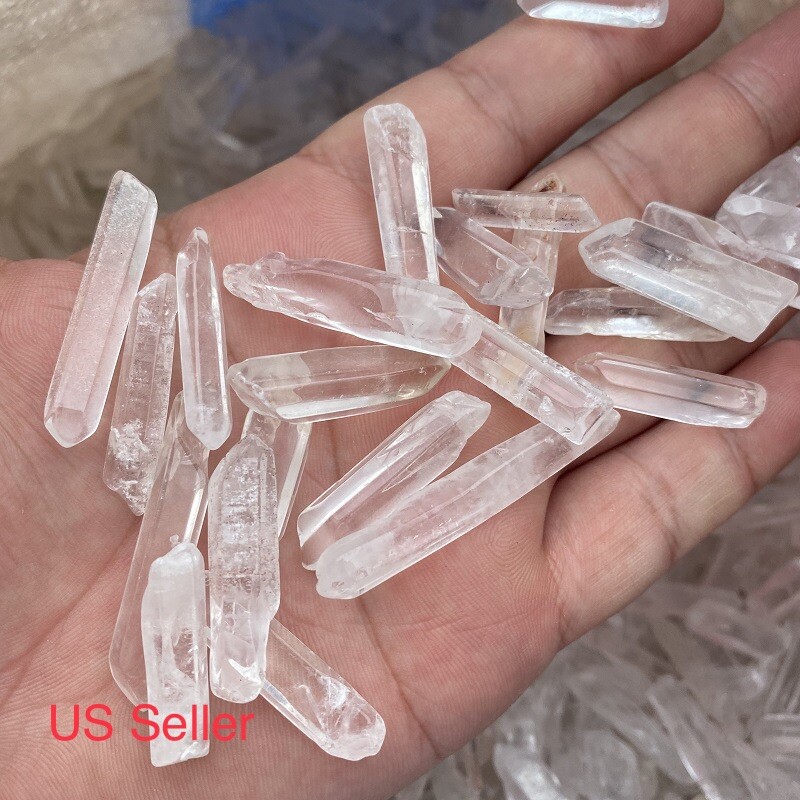 100g Tibet small Lot Natural Clear Quartz Crystal Points Wand Specimen US Seller 100g Tibet small Lot Natural Clear Quartz Crystal Points Wand Specimen US Seller