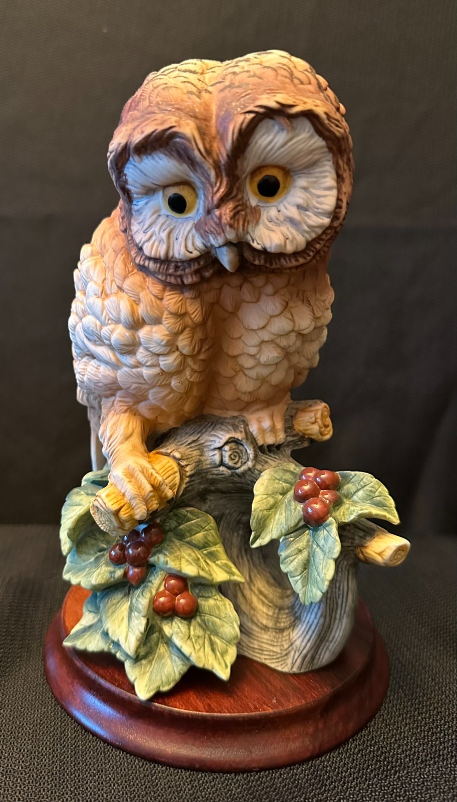 Vintage Andrea by Sadek Elf Owl Figurine Hand Painted Porcelain 8.5 Vintage Andrea by Sadek Elf Owl Figurine Hand Painted Porcelain 8.5