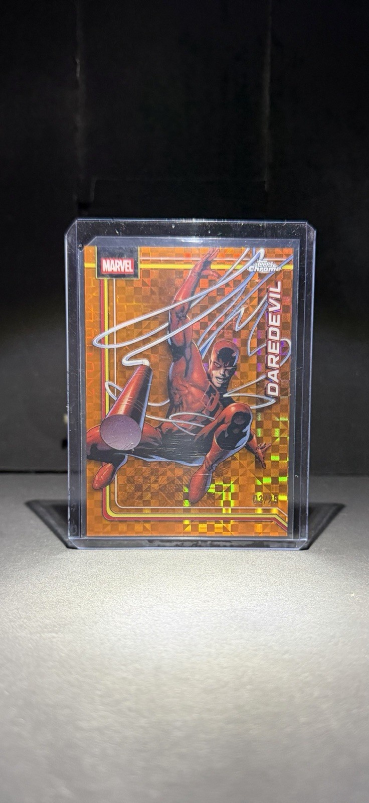 2026 Topps Chrome Marvel DareDevil Orange X-Fractor /25 SSP 2026 Topps Chrome Marvel DareDevil Orange X-Fractor /25 SSP