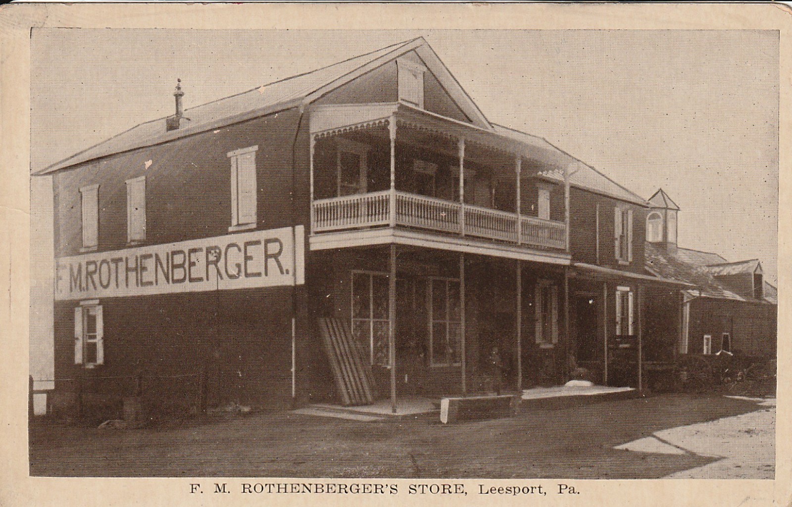 Postcard F. M. Rothenberger\'s Store Leesport Pa. Pennsylvania PA Old unposted