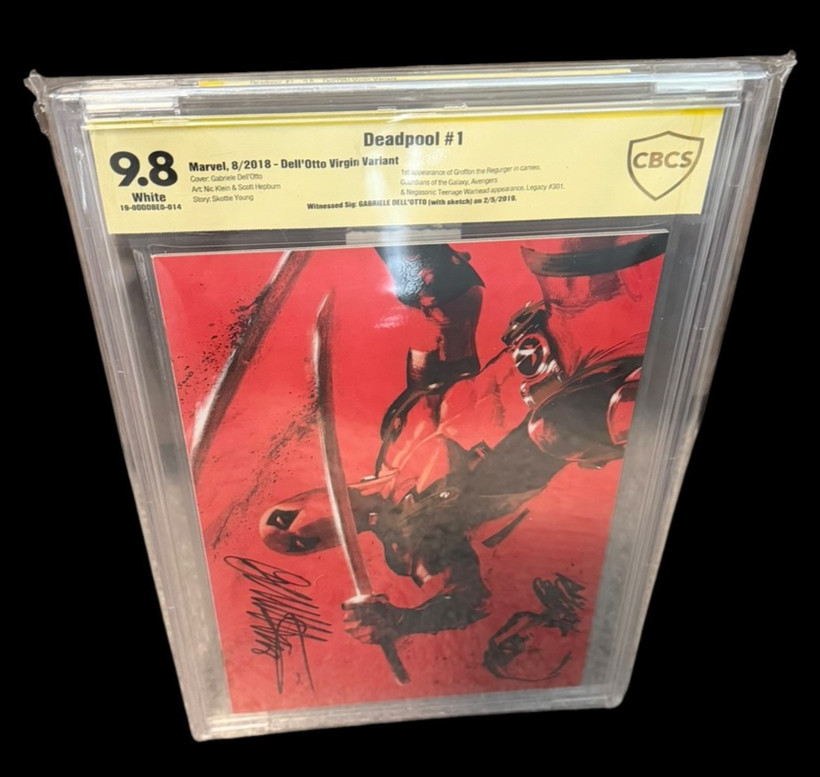 Deadpool #1 Dell'Otto Virgin Variant CBCS 9.8 SS Remarked Dell'Otto Marvel 2018