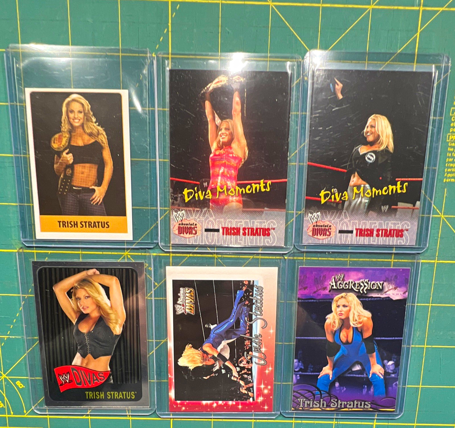 Trish Stratus WWE 17 Card Vintage Lot 2002 Fleer Rafo Sticker Custom /5 Heritage