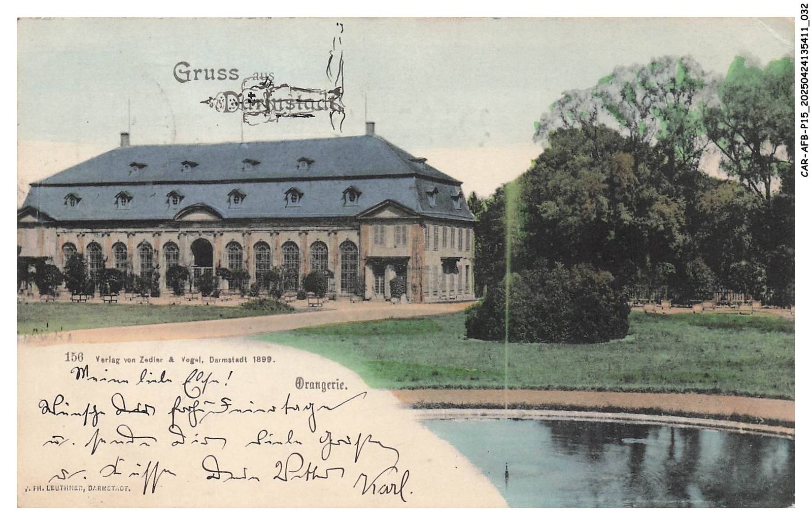 CAR-AFBP15-0774-GERMANY - Gruss aus darmstadt - Orangery CAR-AFBP15-0774-GERMANY - Gruss aus darmstadt - Orangery