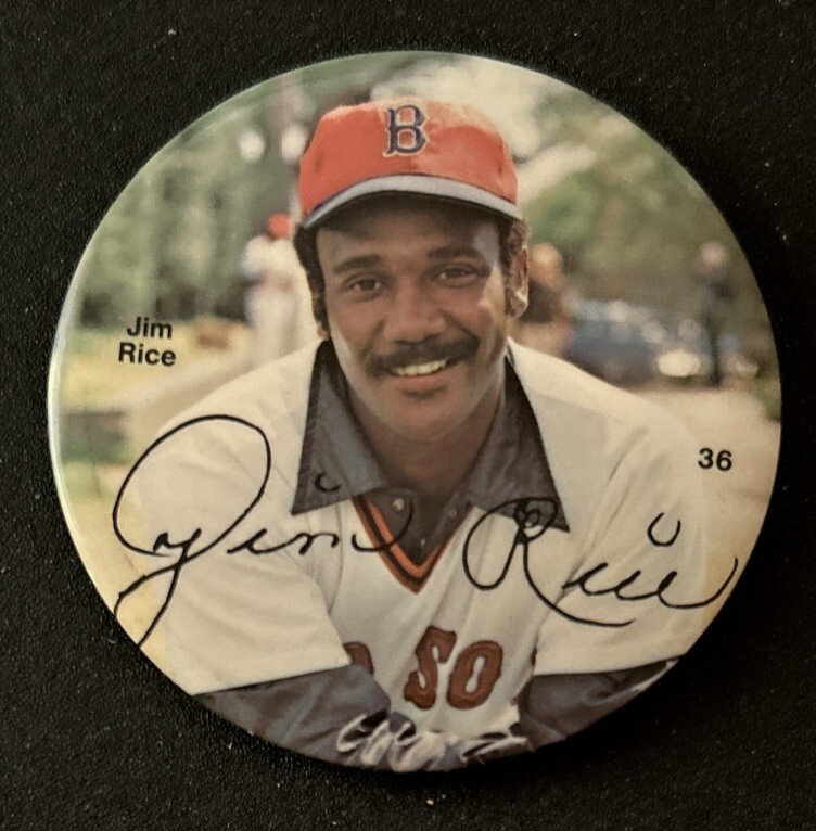 Rare Scarce Jim Rice HOF Baseball Button Pin Pinback #36 Red Sox 1978