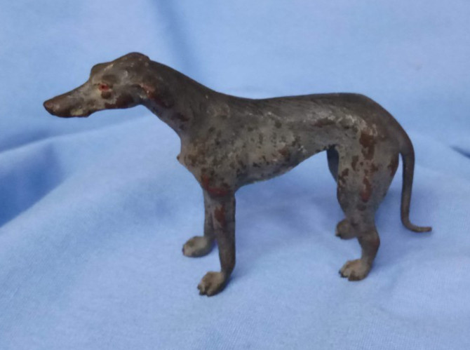 Whippet Italian Greyhound BRONZE dog AUSTRIA mark 3 Whippet Italian Greyhound BRONZE dog AUSTRIA mark 3