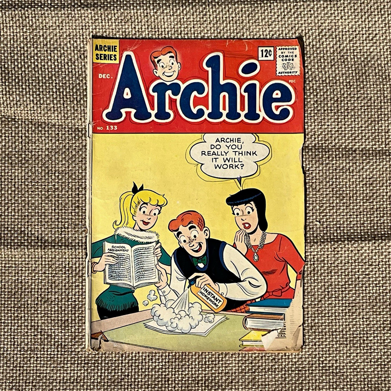 RARE Vintage 60s Archie #133 Comic Book Betty Veronica Dec. 1962 RARE Vintage 60s Archie #133 Comic Book Betty Veronica Dec. 1962
