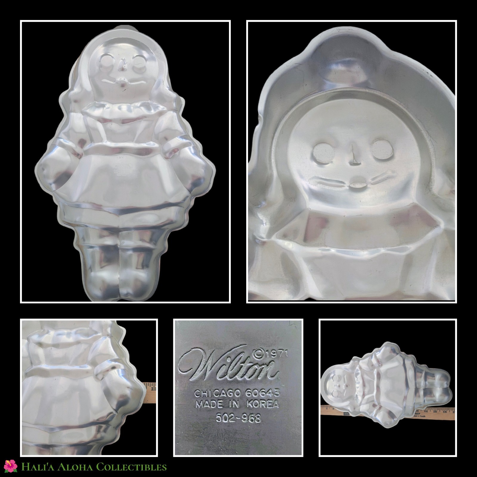 VINTAGE 1971 Wilton Raggedy Ann Cake Pan 502-968 Character Mold Rag Doll Aluminu VINTAGE 1971 Wilton Raggedy Ann Cake Pan 502-968 Character Mold Rag Doll Aluminu