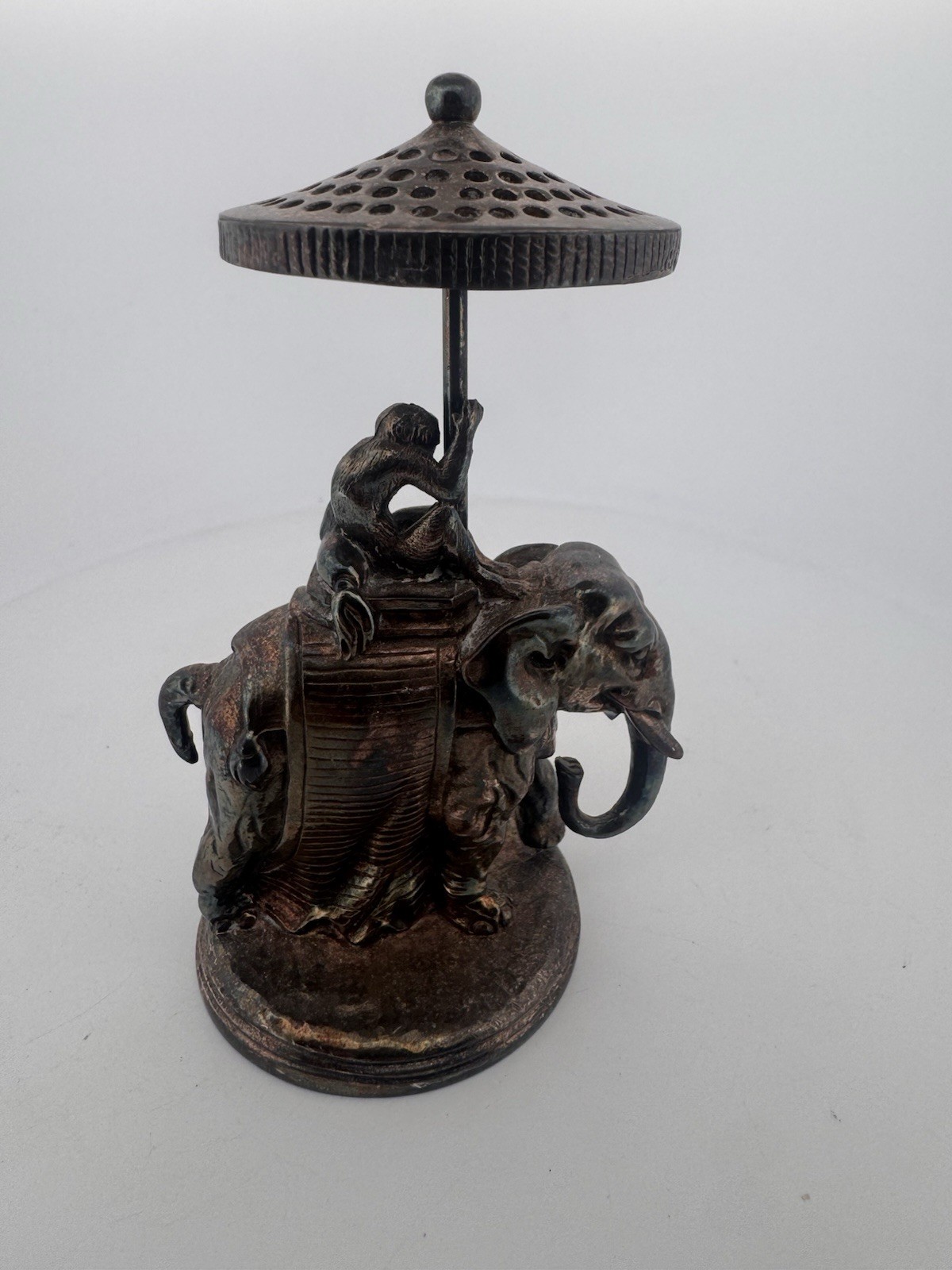 Christofle Silver-Plated Elephant Toothpick Holder Christofle Silver-Plated Elephant Toothpick Holder