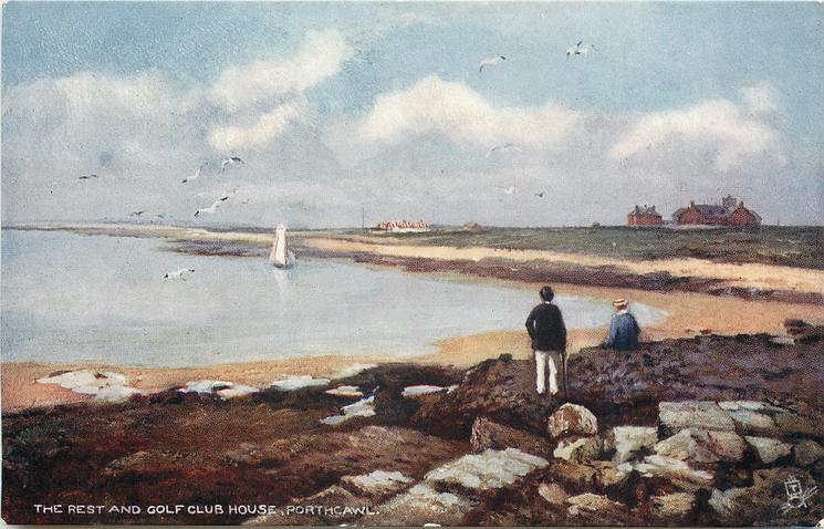 Porthcawl Wales The Rest And Golf Club House OLD PHOTO Porthcawl Wales The Rest And Golf Club House OLD PHOTO