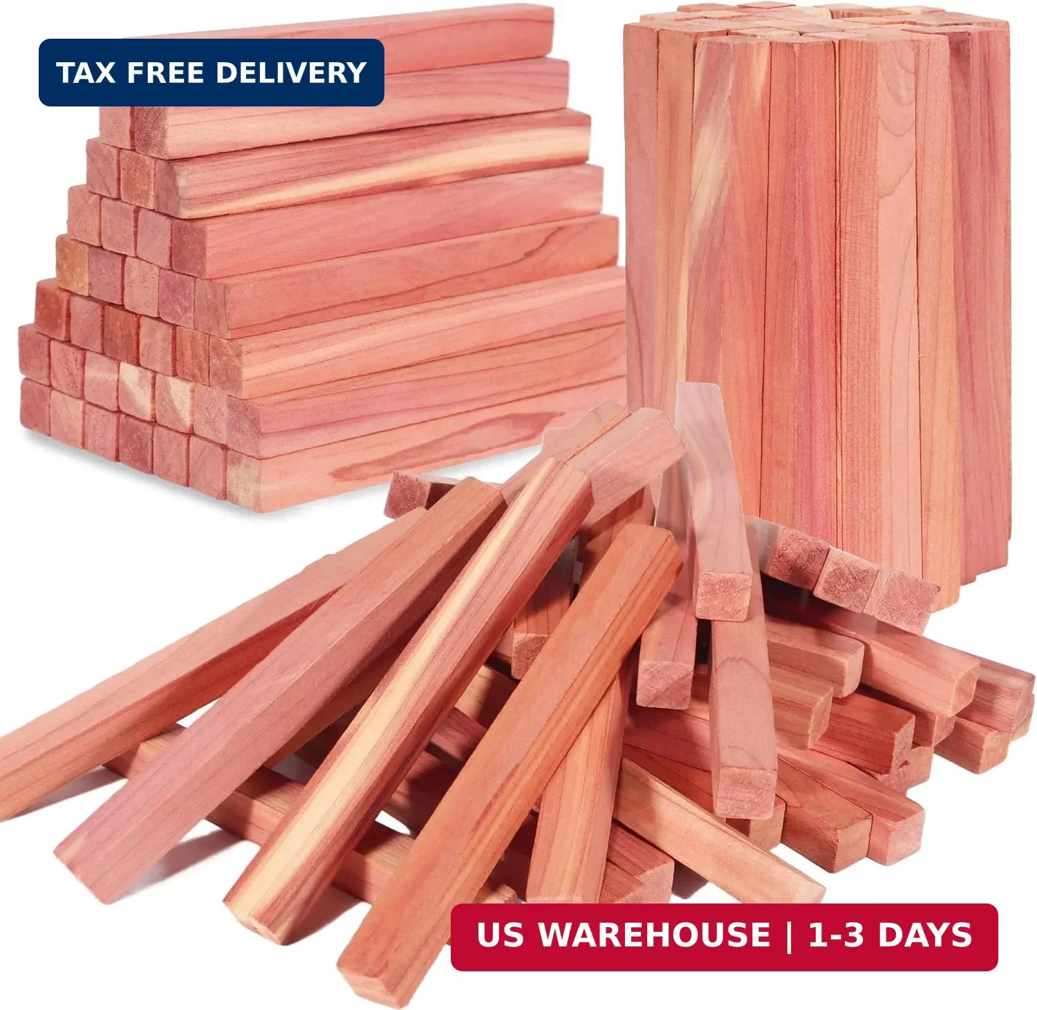 50PCS Cedar Blocks for Clothes Storage, 100% Aromatic Red Cedar Wood Sticks Chip 50PCS Cedar Blocks for Clothes Storage, 100% Aromatic Red Cedar Wood Sticks Chip