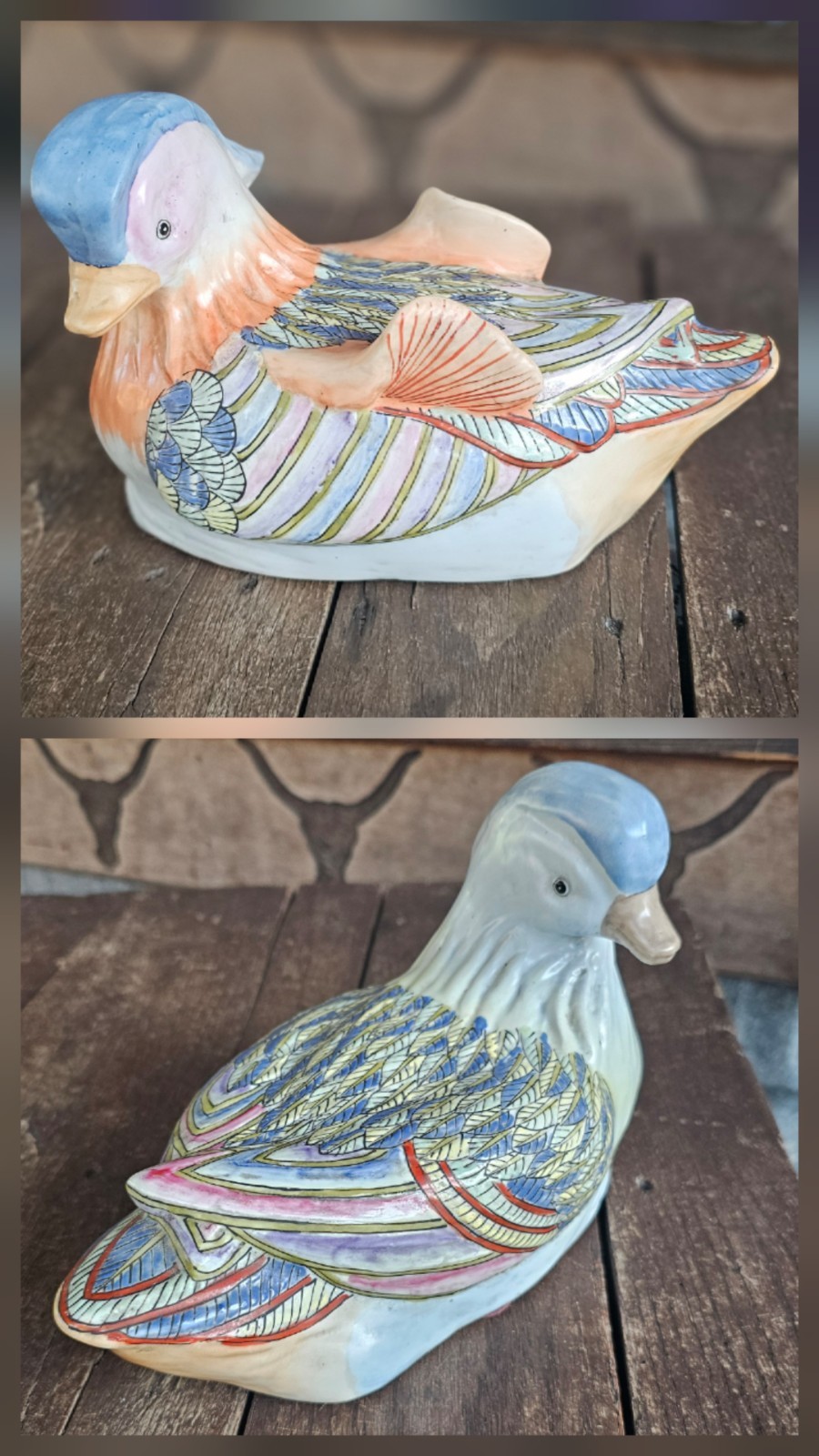 Vintage Mandarin DUCKS Pair Wildwood Imports RARE Male FEMALE DUCK