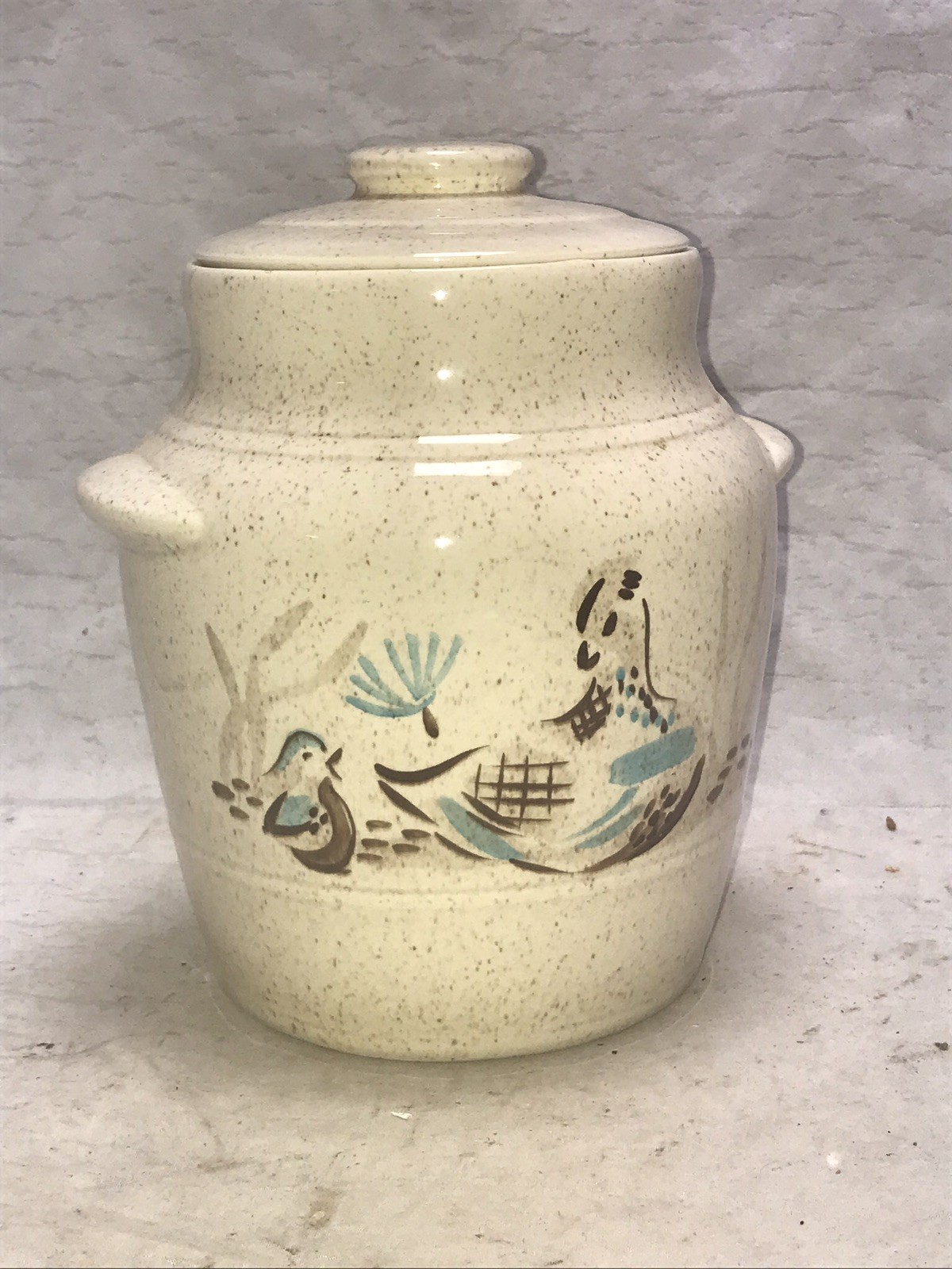 Vintage Red Wing  Bob White Quail Lidded Cookie Jar No Damage