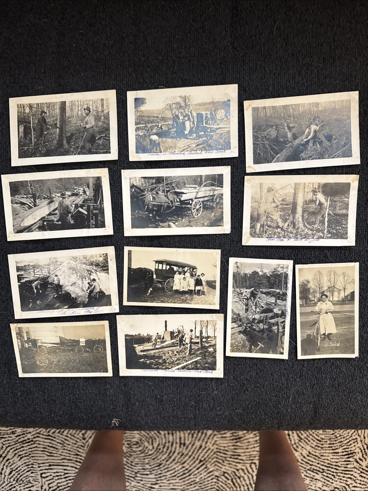 K66/ Ravenna Mantua Ohio Antique c1910's 12 Photographs Sawmill Road Bicycle 3 K66/ Ravenna Mantua Ohio Antique c1910's 12 Photographs Sawmill Road Bicycle 3
