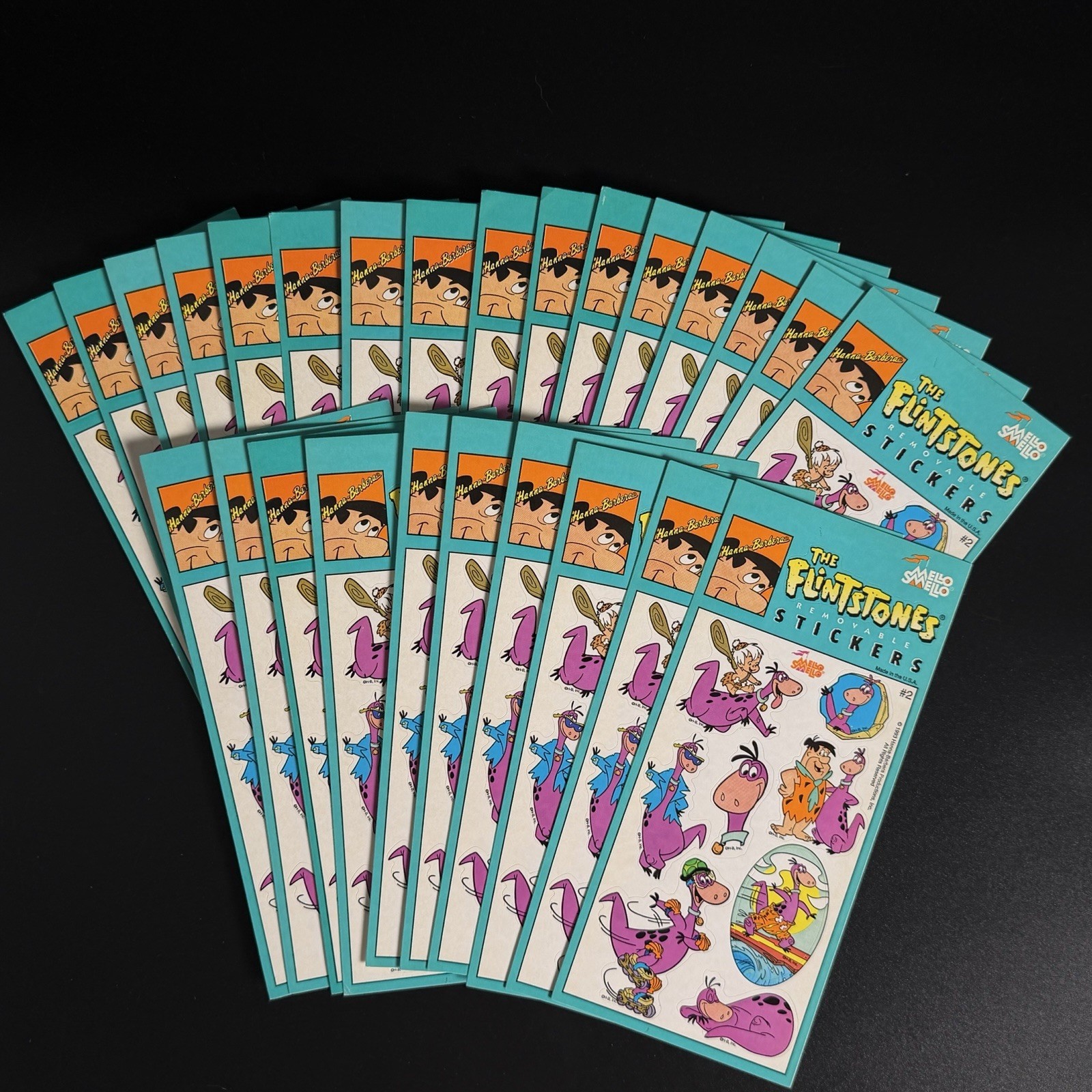 Vintage 1993 Flintstones Stickers by Mello Smellow LOT of 25 Sheets Vintage 1993 Flintstones Stickers by Mello Smellow LOT of 25 Sheets