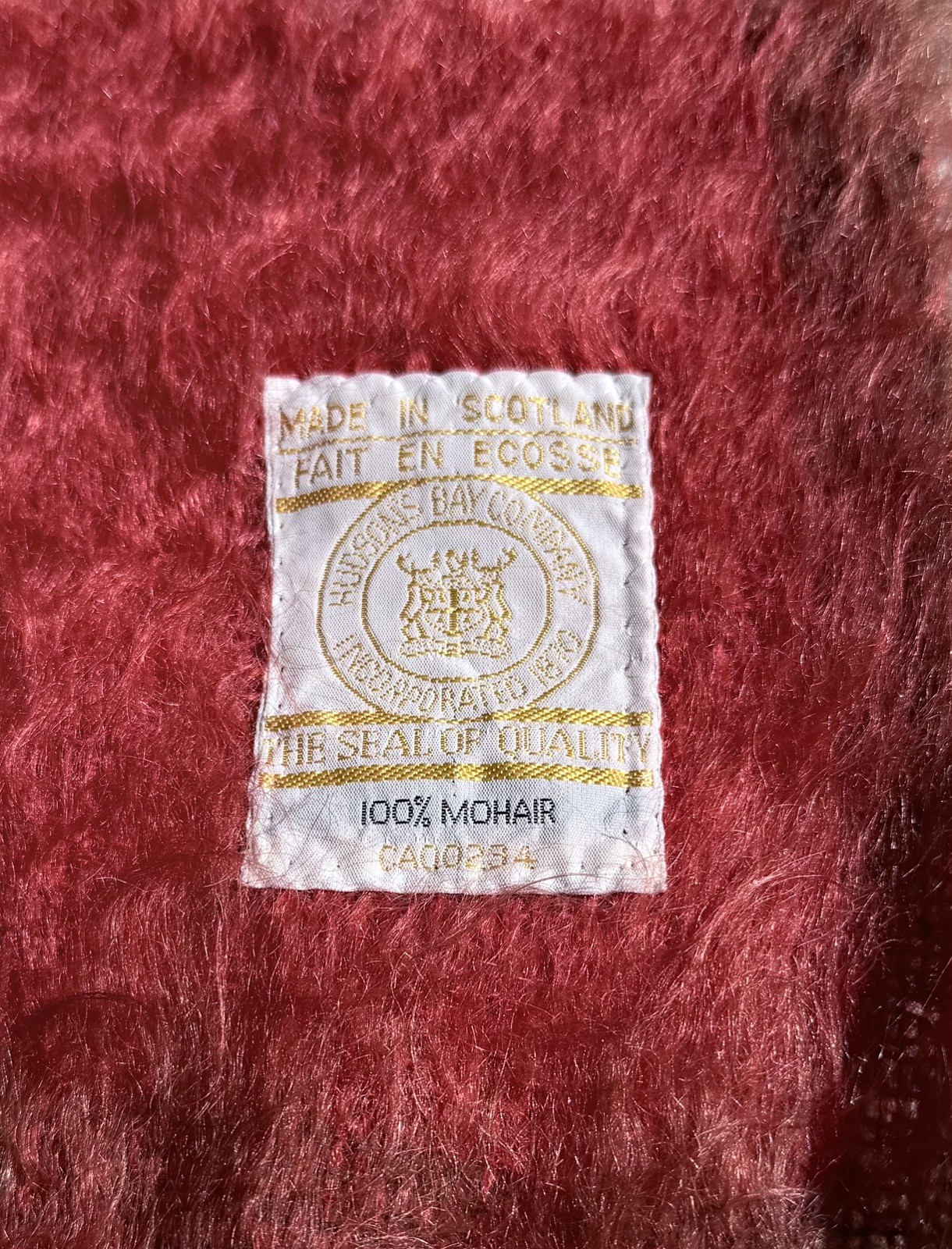 VTG Hudson's Bay Company Scotland Mohair Blanket Throw Plaid 68x48 VTG Hudson's Bay Company Scotland Mohair Blanket Throw Plaid 68x48