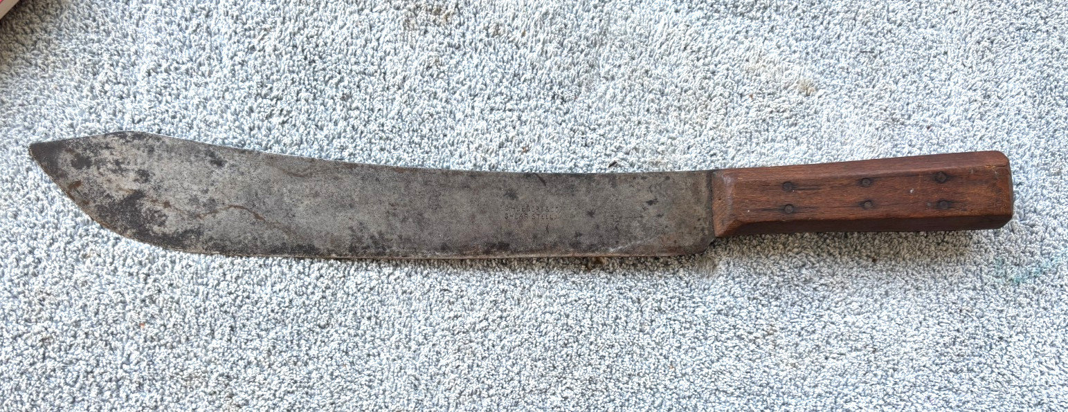 ANTIQUE E.S.Hulbert & Co. Butcher Knife 12 ANTIQUE E.S.Hulbert & Co. Butcher Knife 12