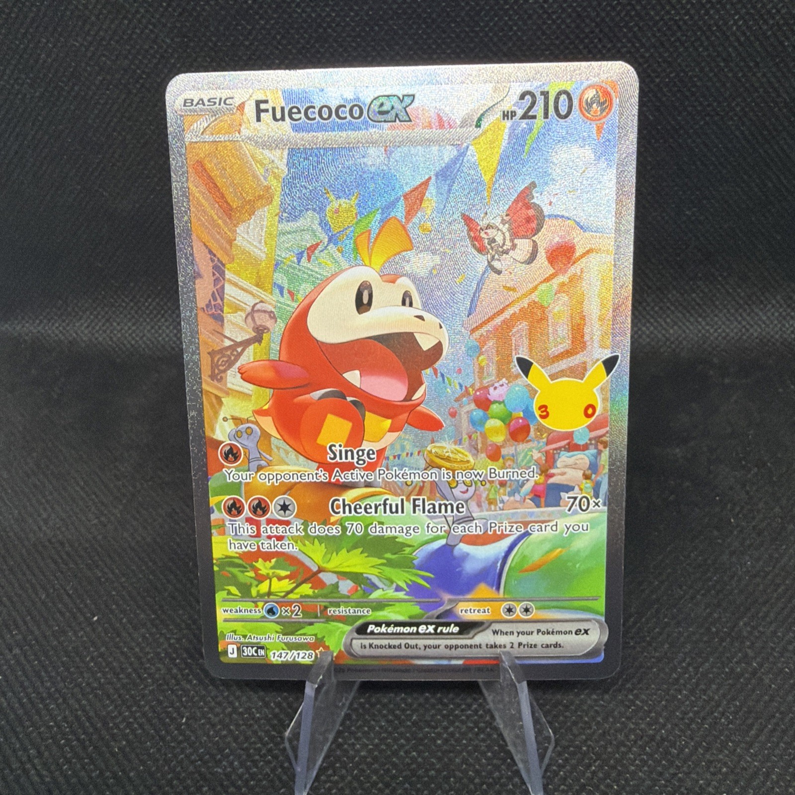 Pokemon 30th Celebration Fuecoco ex SIR 147/128 - Pack Fresh Pokemon 30th Celebration Fuecoco ex SIR 147/128 - Pack Fresh