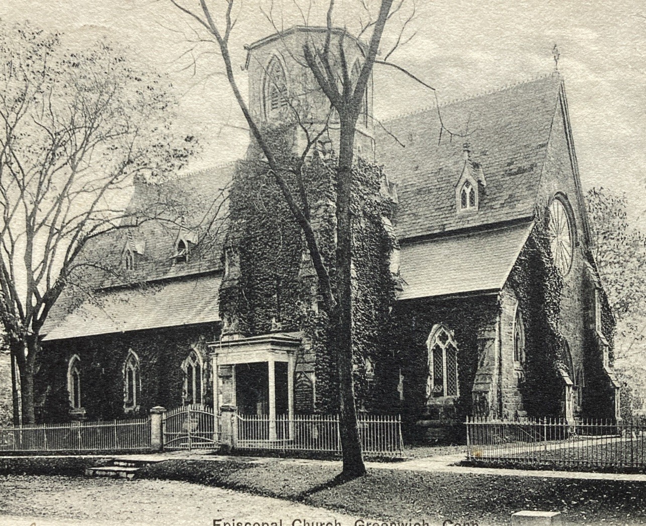 1906 Greenwich Connecticut Episcopal Church Postcard 1906 Greenwich Connecticut Episcopal Church Postcard
