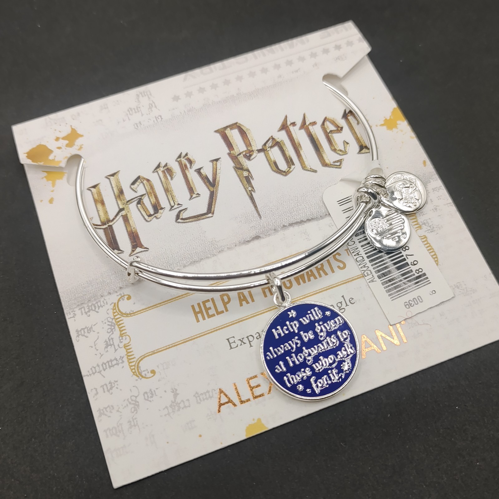 NWT ~ ALEX & ANI HARRY POTTER Help at Hogwarts Expandable Bangle CHARM Bracelet