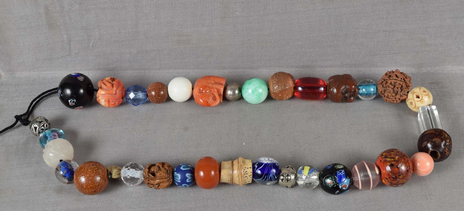 34 vintage OJIME / netsuke beads various materials