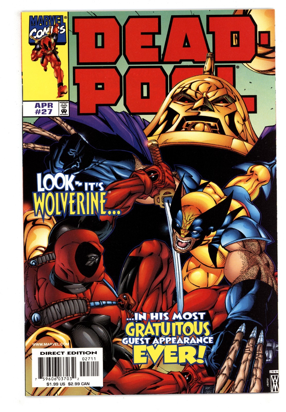 Deadpool #27 NM 9.4 1999 Walter McDaniel Cover Deadpool #27 NM 9.4 1999 Walter McDaniel Cover