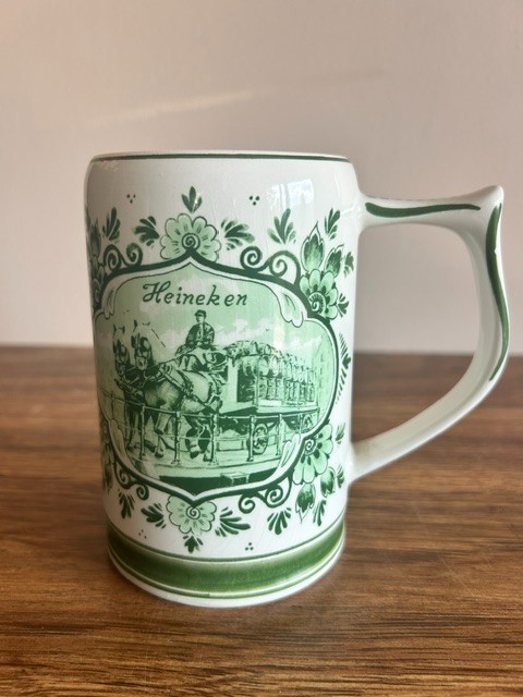 1996 Vintage Heineken Beer Stein, Made in Holland Hand Painted Delftsche Huys 1996 Vintage Heineken Beer Stein, Made in Holland Hand Painted Delftsche Huys