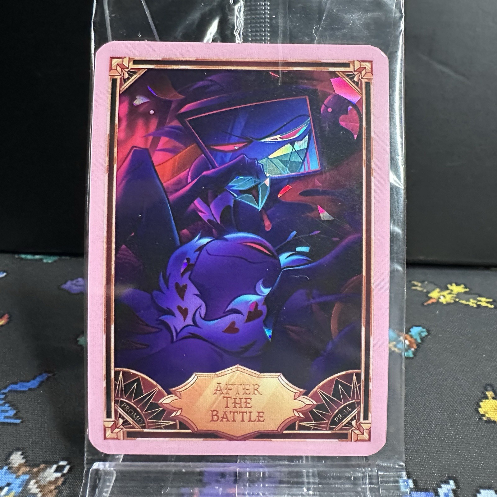 Hazbin Hotel Trading Cards After The Battle Cracked Ice Card PR14 Only 1000 Made