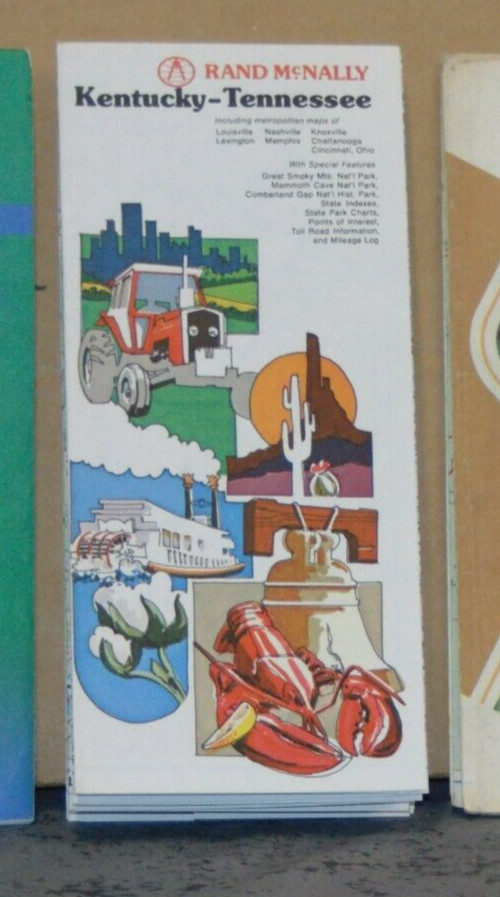 1981 Rand McNally Road Map of Kentucky and Tennessee